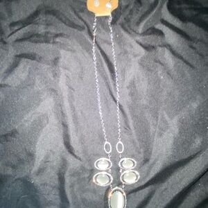 Elegant Silver Necklace with White Accents